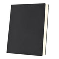 UIRIO A4 Wide Ruled Notebook, 8 x 11.5 in, Faux Leather Softcover, 200 Sheets / 400 Pages – Large Lined Writing Notebook for Work, Meetings & Notes (Black)