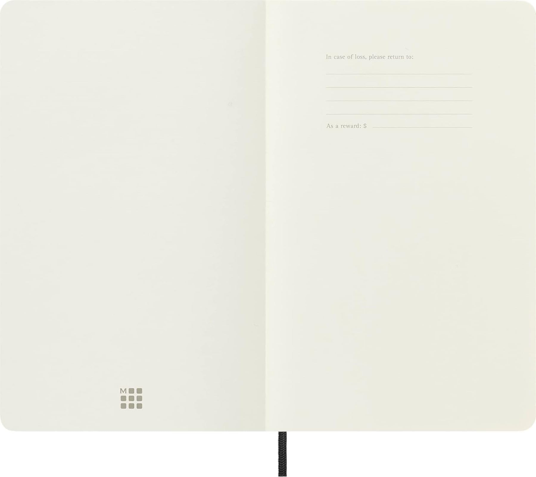 Moleskine Classic Notebook, Soft Cover, Large (5" x 8.25") Plain/Blank, Black, 192 pages