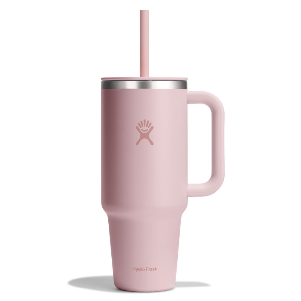 Hydro Flask 40 Oz All Around Stainless Steel Travel Tumbler with Leak Resistant Flexible Straw Press-in Lid, Trillium