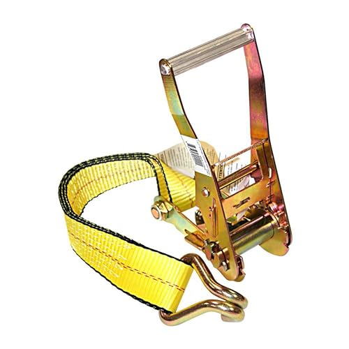 Everest Tough-Tech Series Heavy Duty Premium Ratchet Tie Down Strap – 1 pack – 2 inch – 27 Ft – 3333 LBS Load Cap – 10000 LB Break Strength – Cargo Strap for Moving Appliances, Lawn Equipment, Motorcycle, Camping Equipment, Outdoor Activities, Engineered