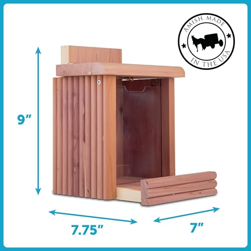 Pennington Cedar Squirrel Snacker Feeder Amish Made in The USA
