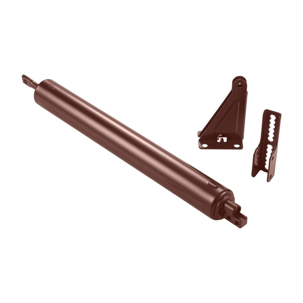 Ideal Security Model 9 Standard Duty Pneumatic Storm and Screen Door Closer, 10.5" L x 1.25" W x 1.25" H, Adjustable Speed, Smooth Closing for Lightweight to Medium Doors, Easy Install, Brown