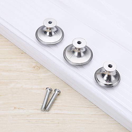 30Pack Silver Cabinet Knobs, Knobs for Cabinets and Drawers, Kitchen Cabinet Knobs, Brushed Nickel Zinc Knobs with 60 Screws, Modern Drawer Knobs for Cupboard Door, Dresser, Drawer