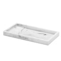Luxspire Bathroom Vanity Tray, 8 x 4 inch Resin Dresser Jewelry Ring Dish Tank Storage Kitchen Sink Countertop Organizer Plate Holder for Perfume Soap Towel Bathroom Accessories, Mini, White Marble