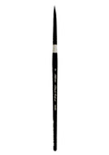 Silver Brush 3000S-6 Black Velvet Short Handle Blend Squirrel and Risslon Brush, Round, Size 6