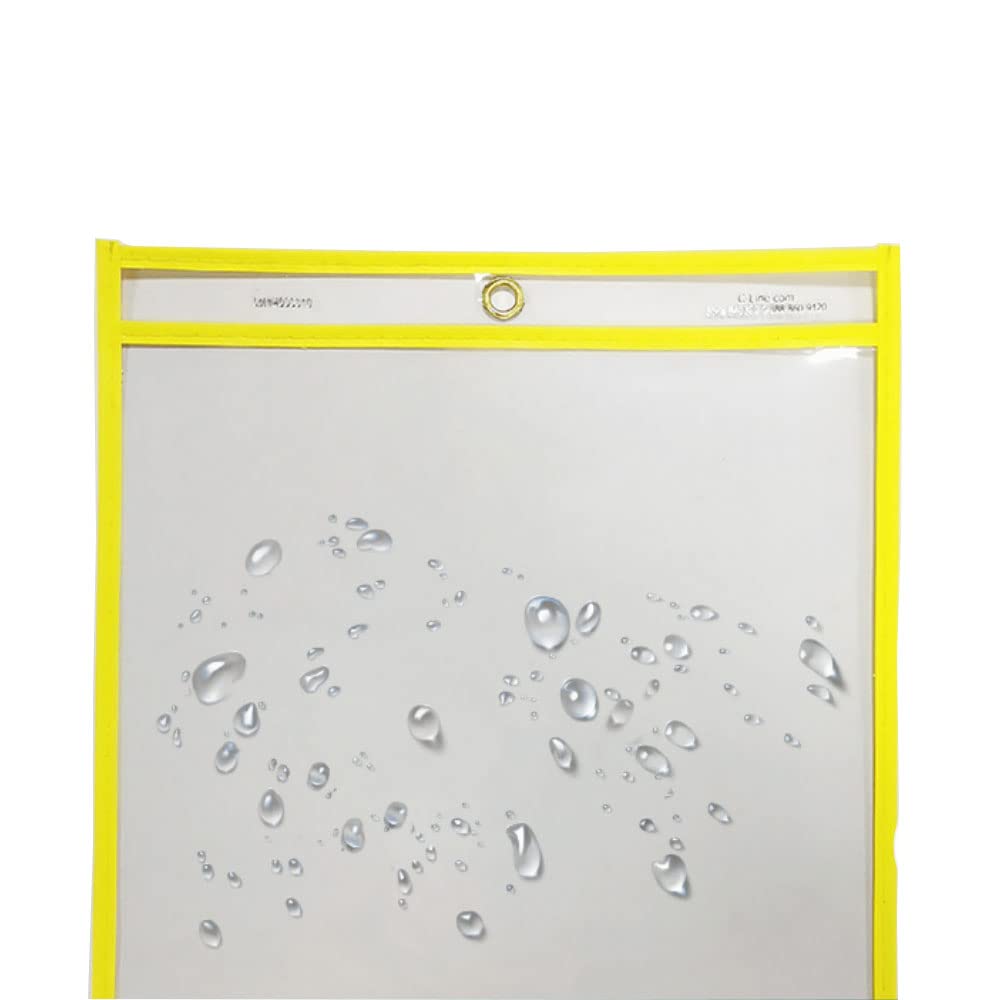 iMyself 30 Pack Dry Erase Pocket Sleeves, Rewritable Transparent and Durable Pocket Protector for Classroom Decor, Classroom Organization, School Supplies, Random 5 Color