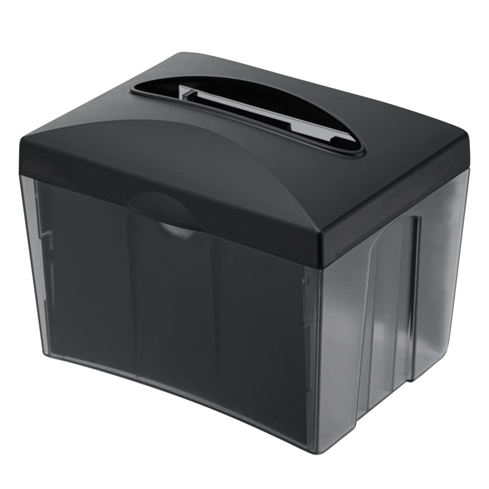 7.5 x 6 x 6.3 Inch Napkin Holders, 1 Rectangle Napkin Dispenser - Tabletop, Easy Access, Gray Plastic Commercial Napkin Dispensers, Refillable, For Countertops