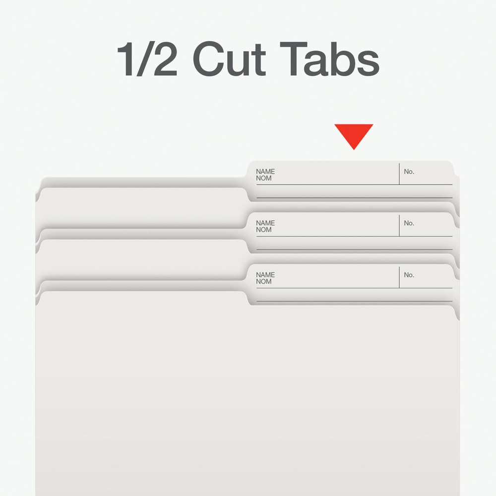 Pendaflex File Folders - Ivory/White Colour File Organizers, 1/2 Cut Tab, Legal Size, Durable Paper Stock, 100/Box, Ideal for Office, Home, and School Organization
