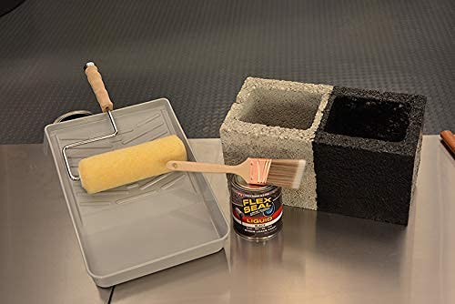 Flex Seal Liquid - Waterproof Rubber Seal, Patch Leaks, Repair Multi-Surface Indoor & Outdoor; Thick Coating Great for Roofs, Cracks, Gutters, Concrete, Basements, Foundations, Black, 16 oz (473 mL)