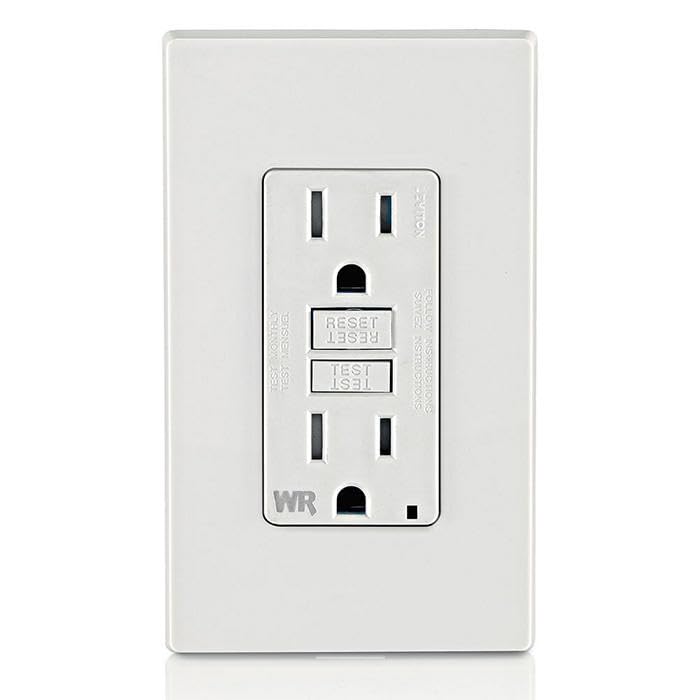 Leviton GFCI Weather-Resistant Receptacle, 15 Amp Tamper-Resistant, GFWT1-W, White