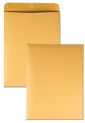 Quality Park Envelopes, Catalog 9" x 12", Heavyweight 28 lb Brown Kraft, Gummed Flap Seal, Holds 8.5" x 11" Documents Flat, 100-Pack for Mailing, Storage, or Office Use