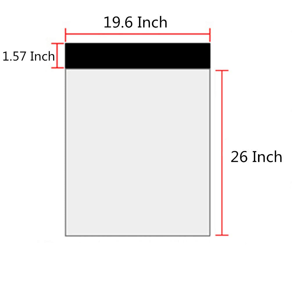 19.6 X 26 Inches White Poly Mailers，Large Self-Sealing Shipping Envelopes Water Resistant Plastic Mailing Bags 25Pcs