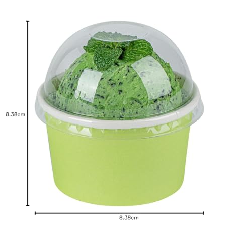 Restaurantware-LIDS ONLY: Dome-Shaped Lids, 50 Transparent Plastic Lids for 5 Ounce Coppetta to Go Cups - Cups Sold Separately, Disposable, Clear Plastic Dessert Cups Lids, for Dessert Takeaways