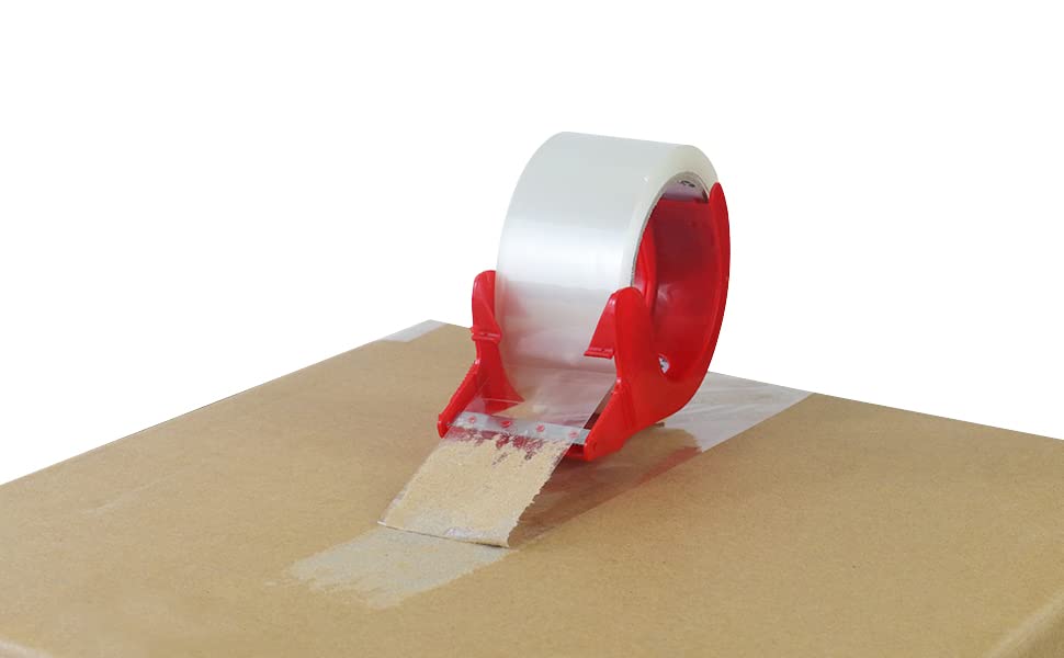 BOMEI PACK Packing Tape, Mailing & Storage Tape Clear, 1.88" x 100m, 6 Rolls with Hand-held Dispenser