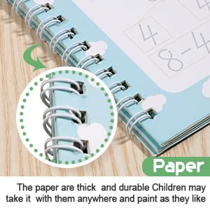 Magical Handwriting Workbooks Handwriting Practice Magic Copybook, Handwriting Aid Magic Pen Reusable Copybook Grooves Template Design for Children