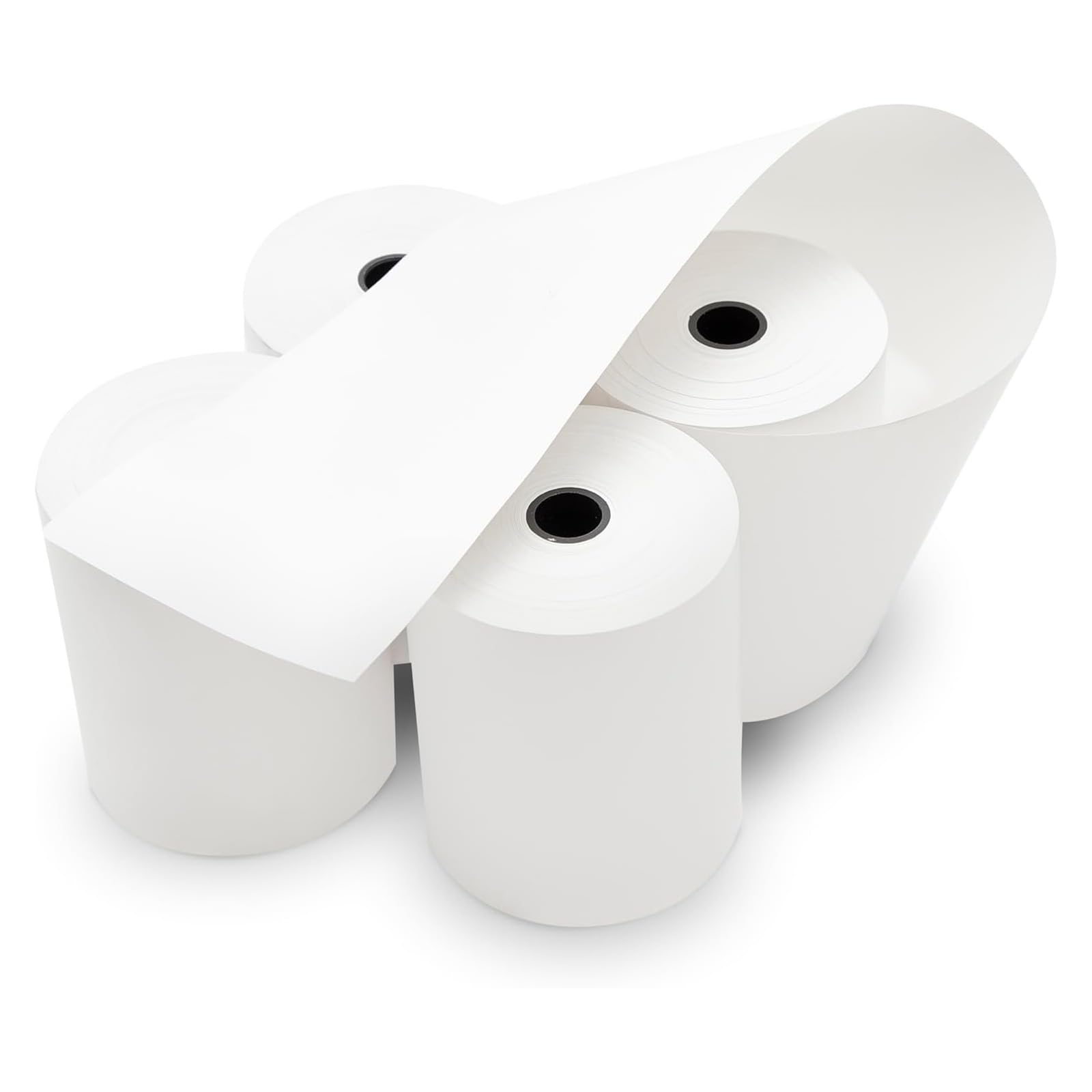 MilaMima 50 Rolls 2 1/4" x 60' Thermal Paper Rolls Fits All Credit Card Debit Machine Verifone Ingenico Square Clover Moneris TD Elavon Diameter 40mm Core 17mm 2.25 x 60 ft POS Cash Register Receipt