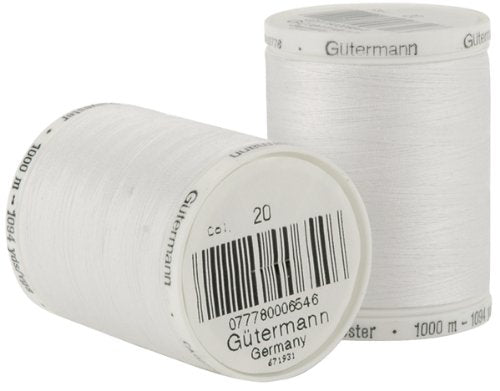Gutermann 1000P-20 1000P-20 Thread Sew-All 1094 Yards-Nu White
