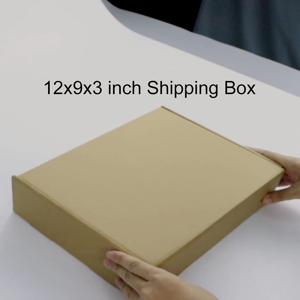 PHAREGE 12x9x3 inch Shipping Boxes 20 Pack, Brown Cardboard Shirt Gift Boxes with Lids for Wrapping Giving Women Men Presents, Corrugated Mailer Boxes for Packaging Mailing Small Business