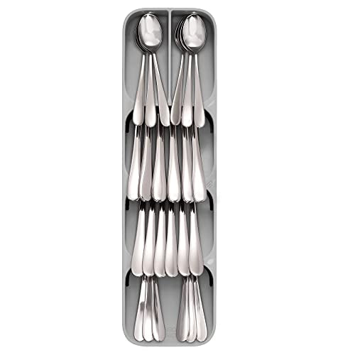 Joseph Joseph DrawerStore Compact Cutlery Organizer Kitchen Drawer Tray, Small, Gray