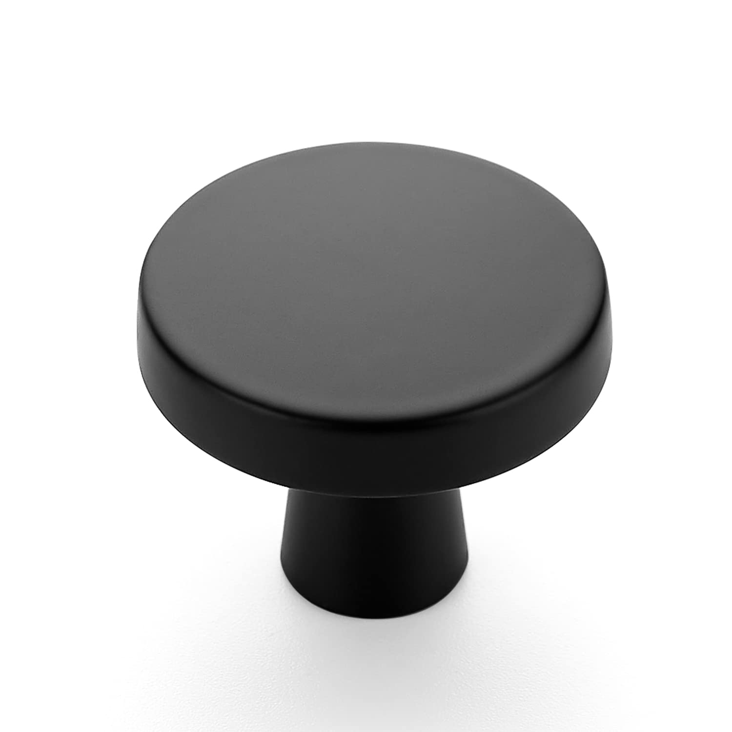 Ravinte 10 Pack Drawer Pulls 1-1/4 Inch Kitchen Cabinet Knobs Solid Round Dresser Drawer Knobs Matte Black Dresser Knobs Drawer Knobs Simple Cabinet Hardware for Cupboard Drawer Pulls
