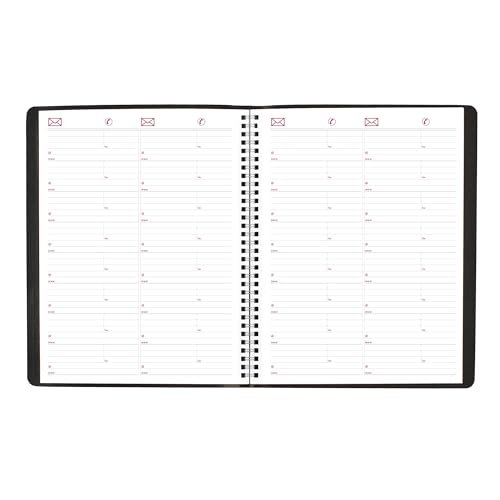 Brownline® 2026 Essential Monthly Planner, 14 Months, December 2025 to January 2027, Twin-Wire Binding, 11" x 8.5", Black (CB1262.BLK-26)