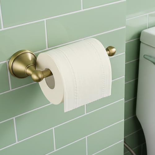 Flybath Toilet Paper Holder Without Cover Antique Brass Bathroom Tissue Roll Bar Wall Mounted, 20 cm / 7.87 inches, Brushed Bronze
