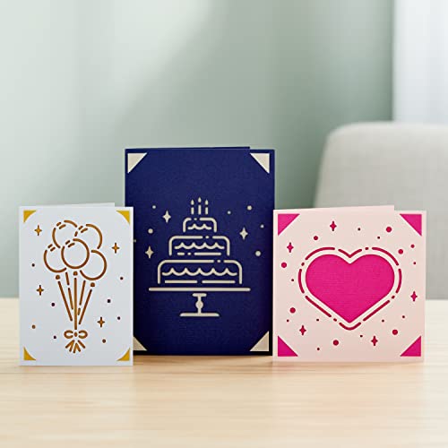 Cricut Insert Cards R40, Create Depth-Filled Birthday Cards, Thank You Cards, Custom Greeting Cards at Home, Compatible with Cricut Joy/Maker/Explore Machines, Princess Sampler (30 ct)
