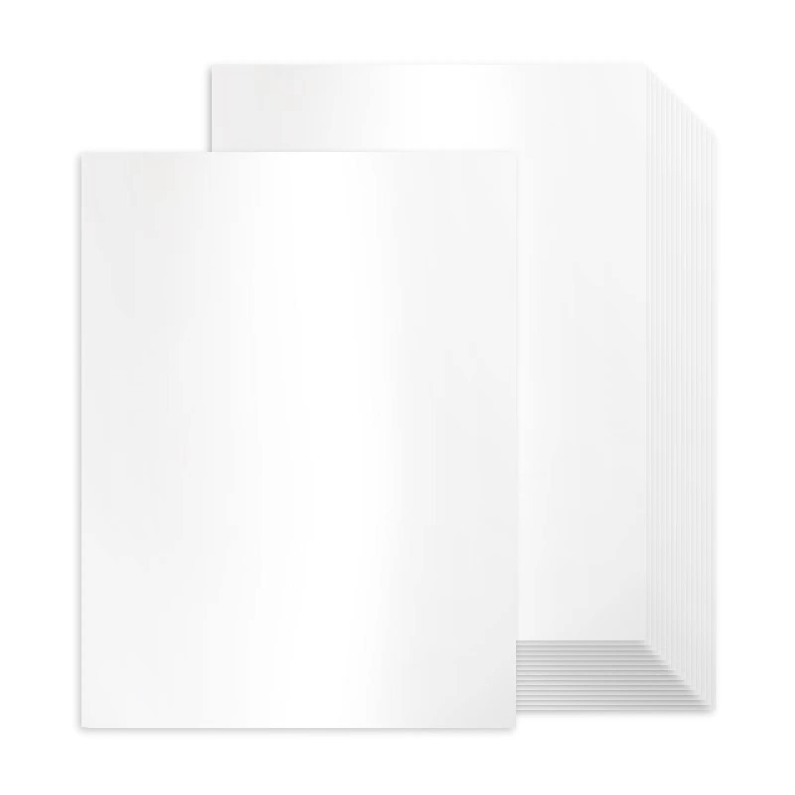 100 Sheets White Shimmer Paper Cardstock 8.5 x 11, Goefun 80lb Card Stock Printer Paper for Invitations, Menus, Crafts, DIY Cards