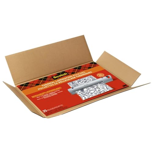 Scotch Thermal Laminating Pouches, 11.45 x 17.48-Inches, 25-Pouches (TP3856-25)