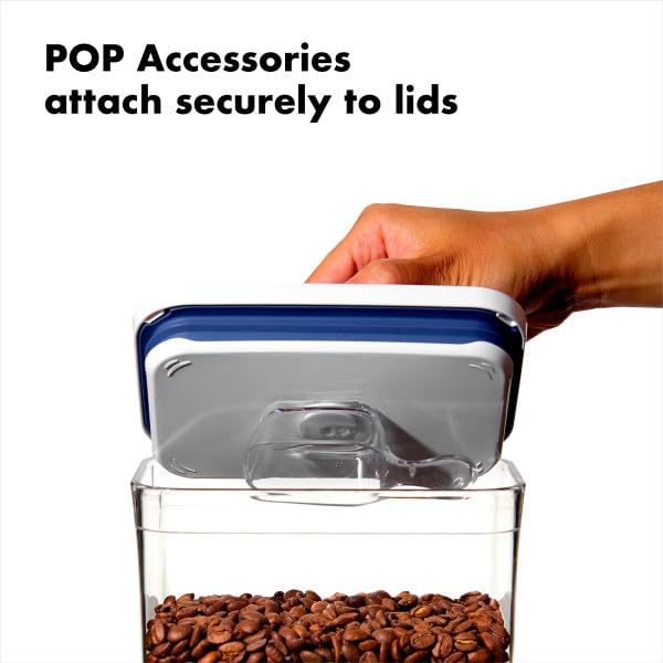 OXO Good Grips POP 2.0 Rectangular Medium Container, 2.6L, Clear/White (11234500UK)