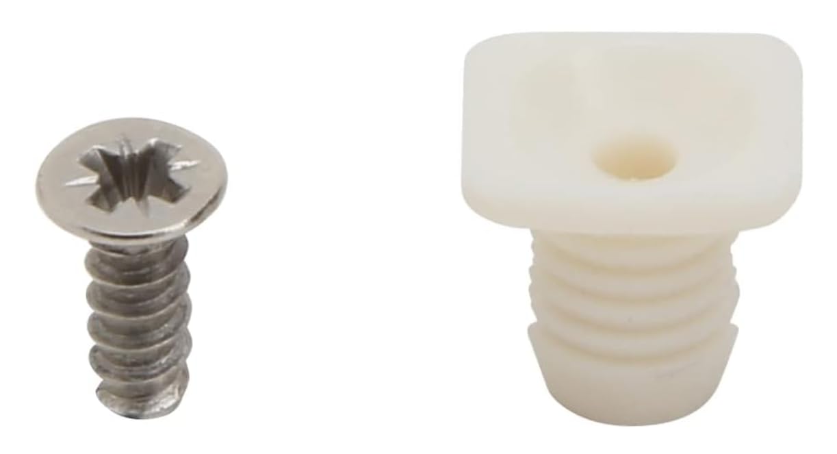 Silverline Hardware Silverline 8mm Plastic Hinge Dowel Inserts with Screws,50 Pcs