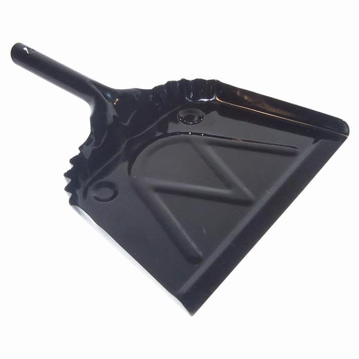 DQB Industries 72539 24-Gauge Metal Dust Pan, 12-Inch, Black