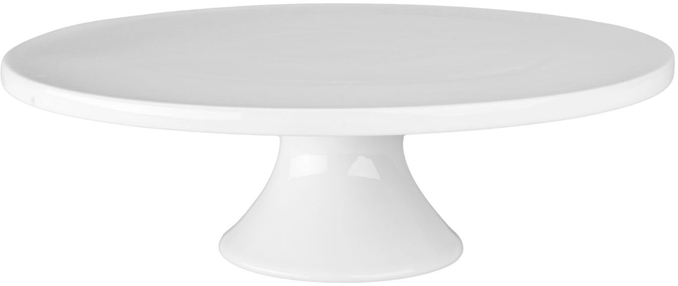 BIA Cordon Bleu - 12" x 3.75" White Porcelain Round Cake Stand