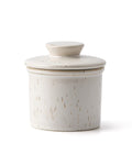 XELA Ceramic Butter Crock, The Original Reactive Glaze Speckled White, Butter Dish with Water Line for Spreadable Fresh Butter & Gift for Women - Speckled White