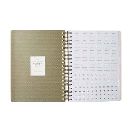 Fringe Studio 2026 Spiral Weekly Planner, Aug 2025 - Dec 2026, 17 Month, Paperback Cover, "HERITAGE HYDRANGEA", 8"w x 10"h, 240 Pages (844PA052)