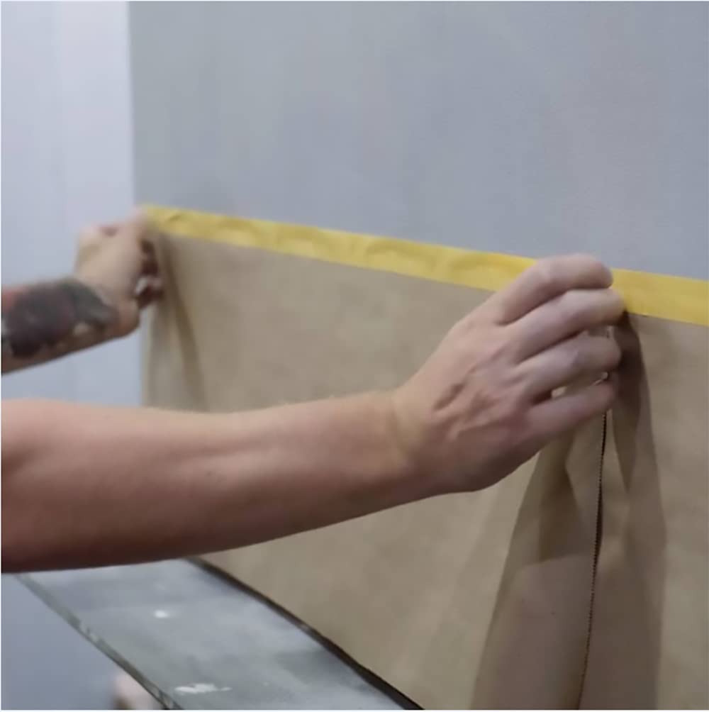 Masking Paper, Tape and Drape, 2 Pack Car Protection Covering Paper, Paint Tape, for Car, Furniture, Floor (Unfold 20 Inch Wide and 100 Feet Long)