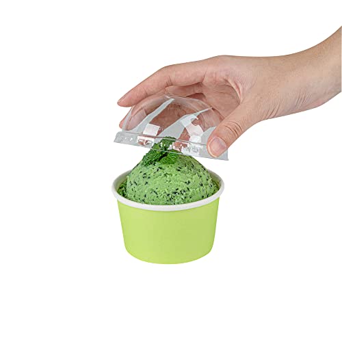 Restaurantware-LIDS ONLY: Dome-Shaped Lids, 50 Transparent Plastic Lids for 5 Ounce Coppetta to Go Cups - Cups Sold Separately, Disposable, Clear Plastic Dessert Cups Lids, for Dessert Takeaways