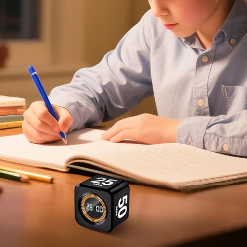 EooCoo Visual Pomodoro Timer, Office Accessories Gravity Productivity Timer, ADHD Tool, 4 Preset Time (5/10/25/50 min), Rechargeable with Visual Display & Countdown/Up Ring, Kitchen Desk Task Manager