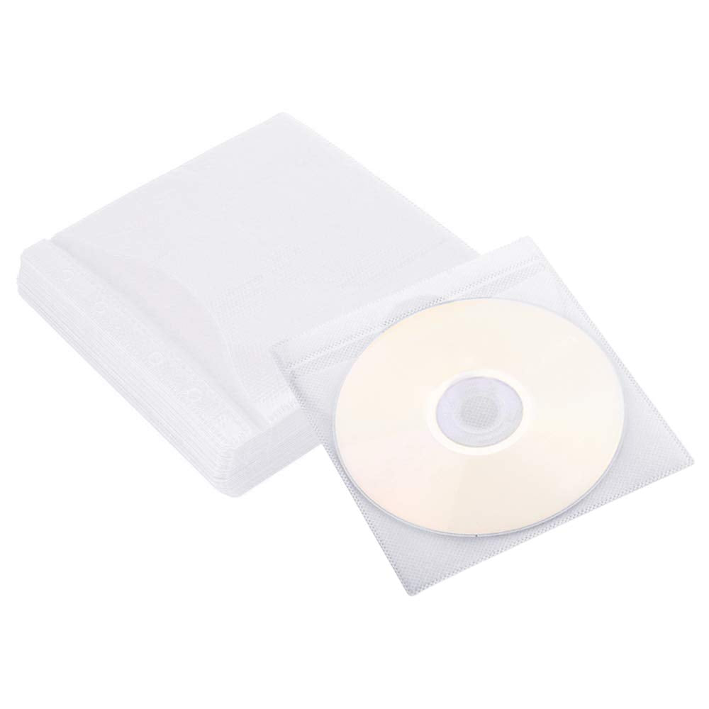 600PCS CD DVD Sleeves, FULANDL Premium CD Double-Sided Refill Plastic Sleeve for CD and DVD Storage Binders