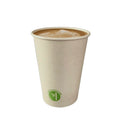 (100 Pack) 12oz Bamboo Hot Coffee Cups - Bamboo Fibre Disposable Coffee Cup for Home and Office
