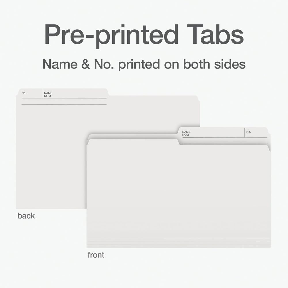 Pendaflex File Folders - Ivory/White Colour File Organizers, 1/2 Cut Tab, Legal Size, Durable Paper Stock, 100/Box, Ideal for Office, Home, and School Organization
