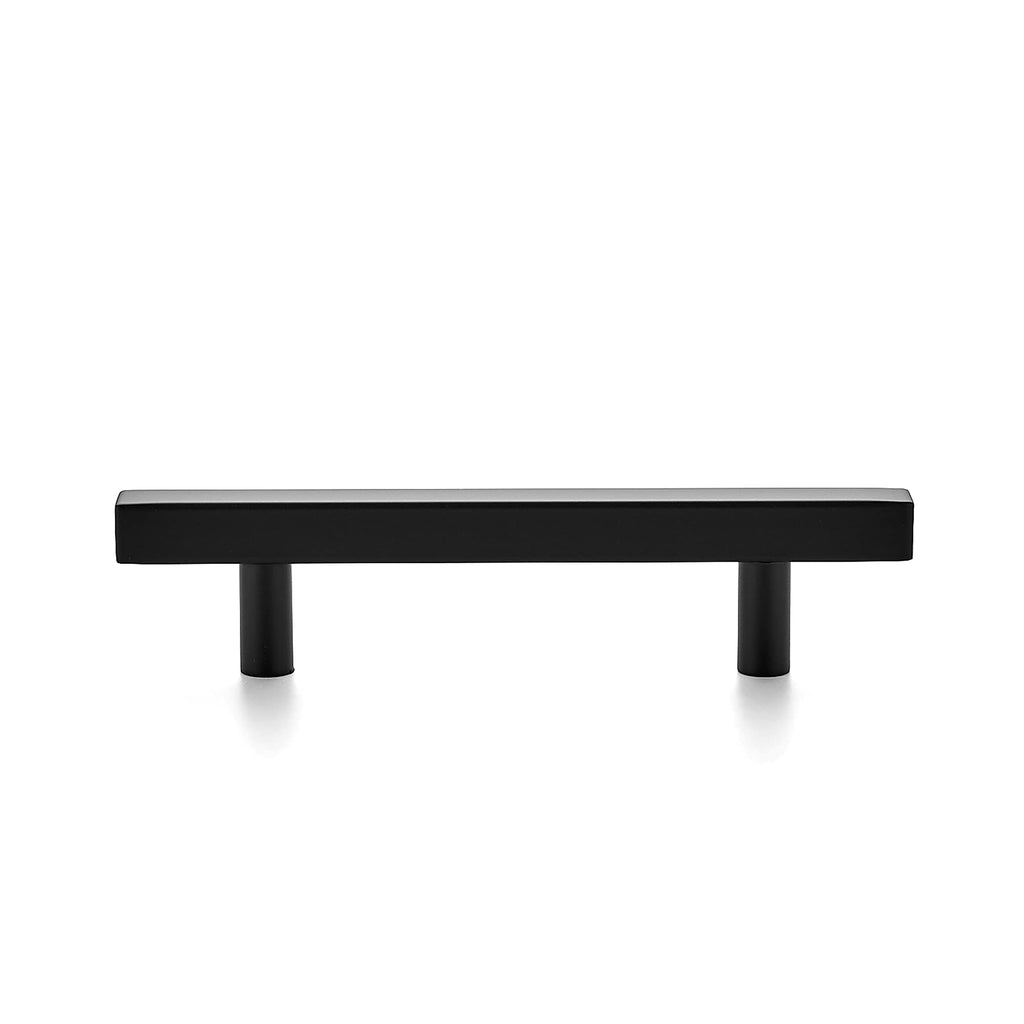 Ravinte 5 Pack 6'' Square Cabinet Pulls Matte Black Stainless Steel Kitchen Drawer Pulls Cabinet Handles 6”Length, 3-3/4” Hole Center
