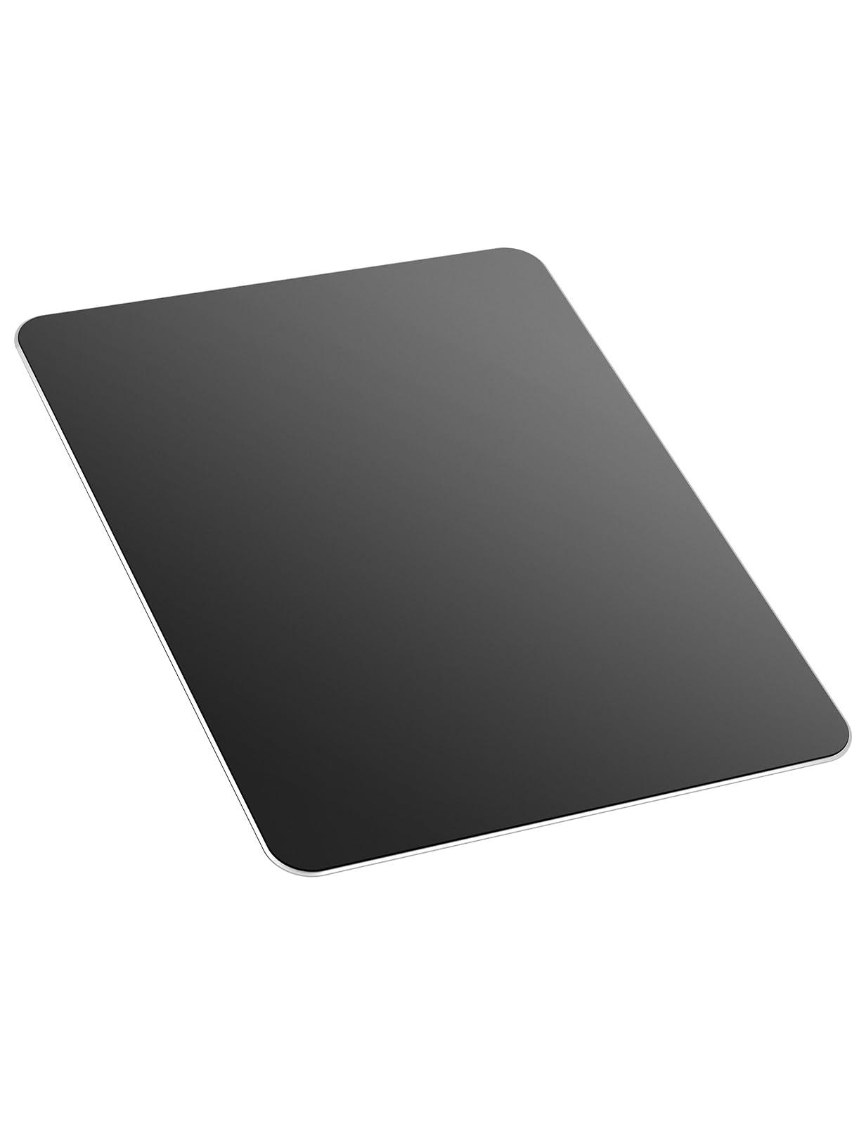 Hard Black Metal Aluminum Mouse Pad Mat Smooth Magic Ultra Thin Double Side Mouse Mat Waterproof Fast and Accurate Control for Gaming and Office((Large 11.81X9.45 Inch)