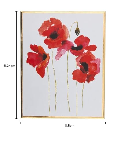 Graphique Watercolor Flowers Greeting Cards | 20 Pack | All Occasion Blank Note Cards with Envelopes | 4 Assorted Floral Designs with Gold Foil Borders | Boxed Set for Personalized Notes | 4.25" x 6"