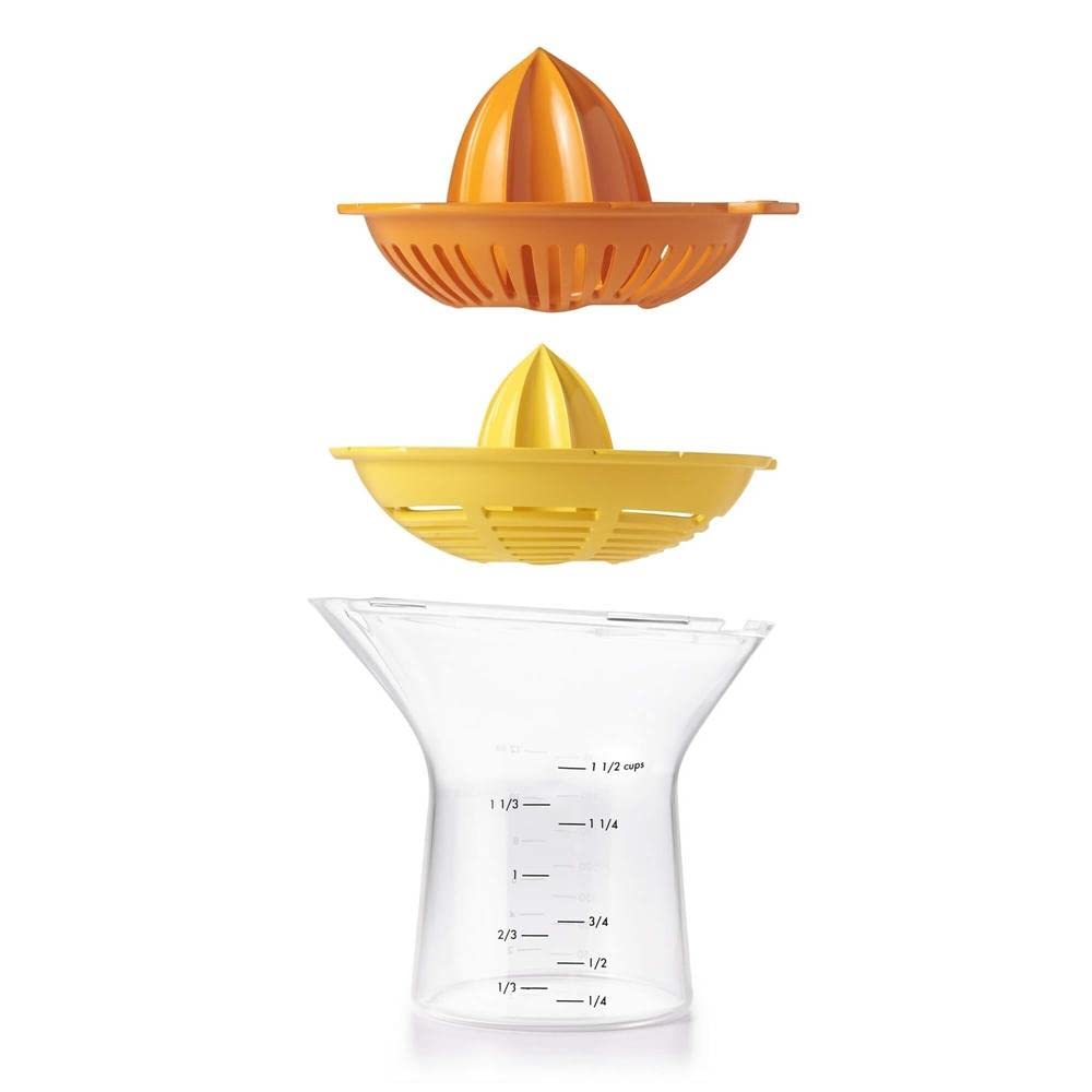 OXO Good Grips 11263400 2-in-1 Citrus Juicer, clear, orange, yellow, small