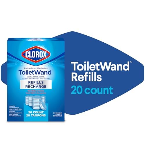 Clorox Disinfecting ToiletWand, Toilet Cleaning System, 20 Count Refills