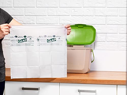 Glad 100% Compostable Bags - Small 10 Litres - Lemon scent 100 Compost Bags