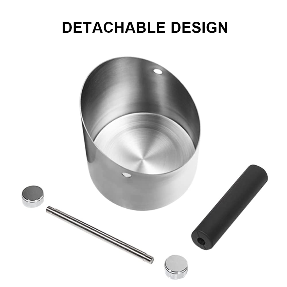 Ompellus Espresso Knock Box, Large Capacity & Non-Slip Base Coffee Knock Box, Barista Tools, Espresso Machine Accessories (Black)