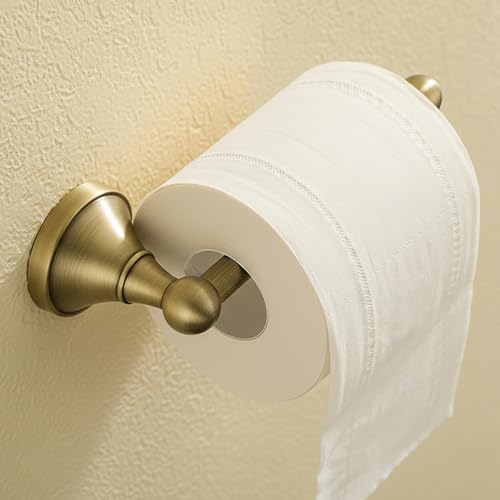 Flybath Toilet Paper Holder Without Cover Antique Brass Bathroom Tissue Roll Bar Wall Mounted, 20 cm / 7.87 inches, Brushed Bronze