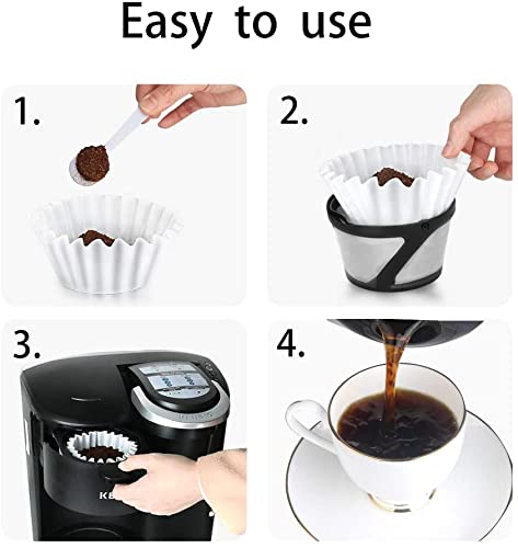K-Duo Disposable Coffee Paper Filters for Keu rig K-Duo Essential, K Duo Brewer, and K-Duo Plus Carafe Coffee Makers - Fits K-Duo Gold Tone Mesh Filter Basket Carafe – Coffee Sediment-Free 200pcs